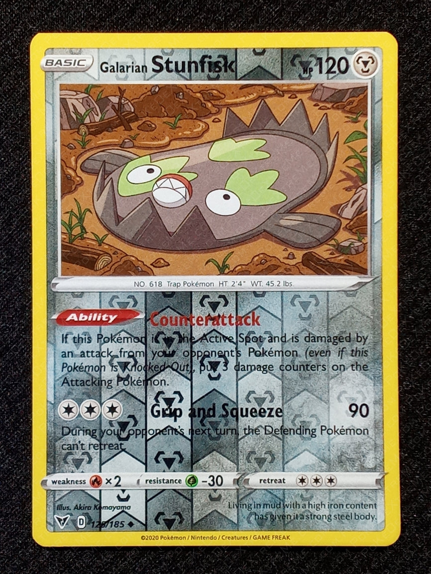 125/185 Galarian Stunfisk {Reverse Holo}