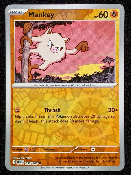056/165 Mankey {Reverse Holo}