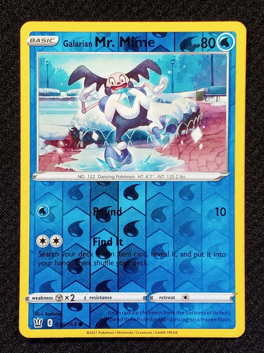 034/163 Galarian Mr. Mime {Reverse Holo}
