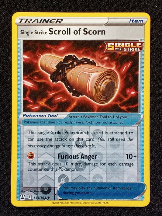 133/163 Single Strike Scroll of Scorn {Reverse Holo}