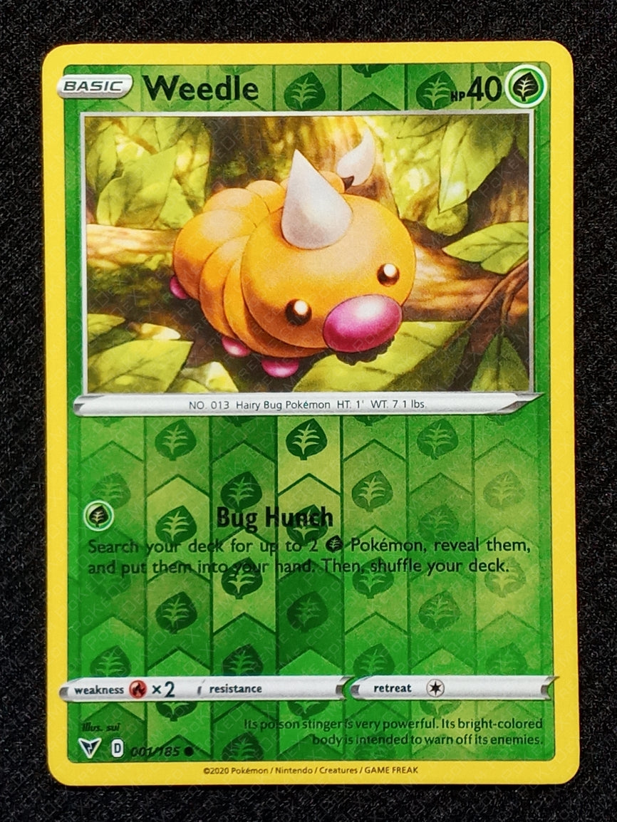 001/185 Weedle {Reverse Holo}