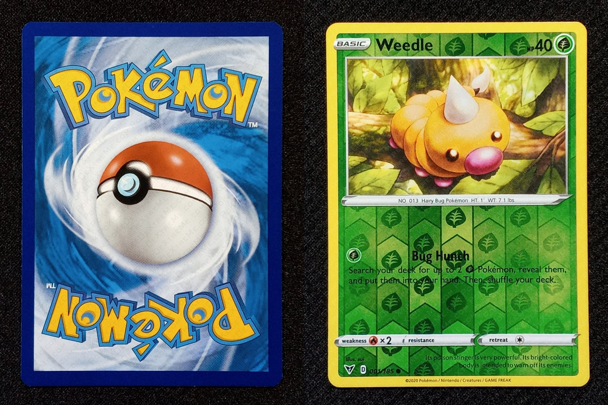 001/185 Weedle {Reverse Holo}