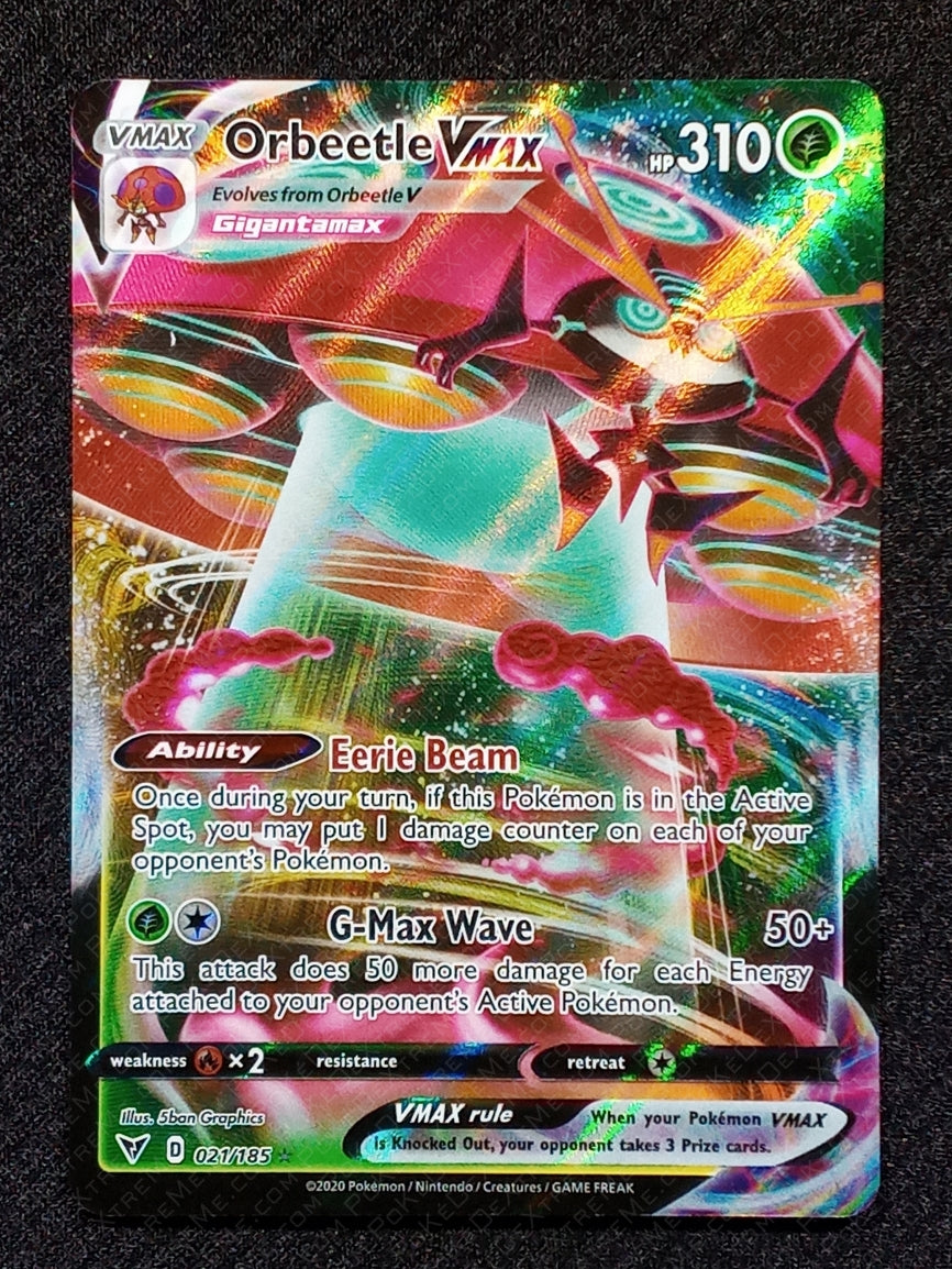 021/185 Orbeetle Vmax {Full Art Holo}