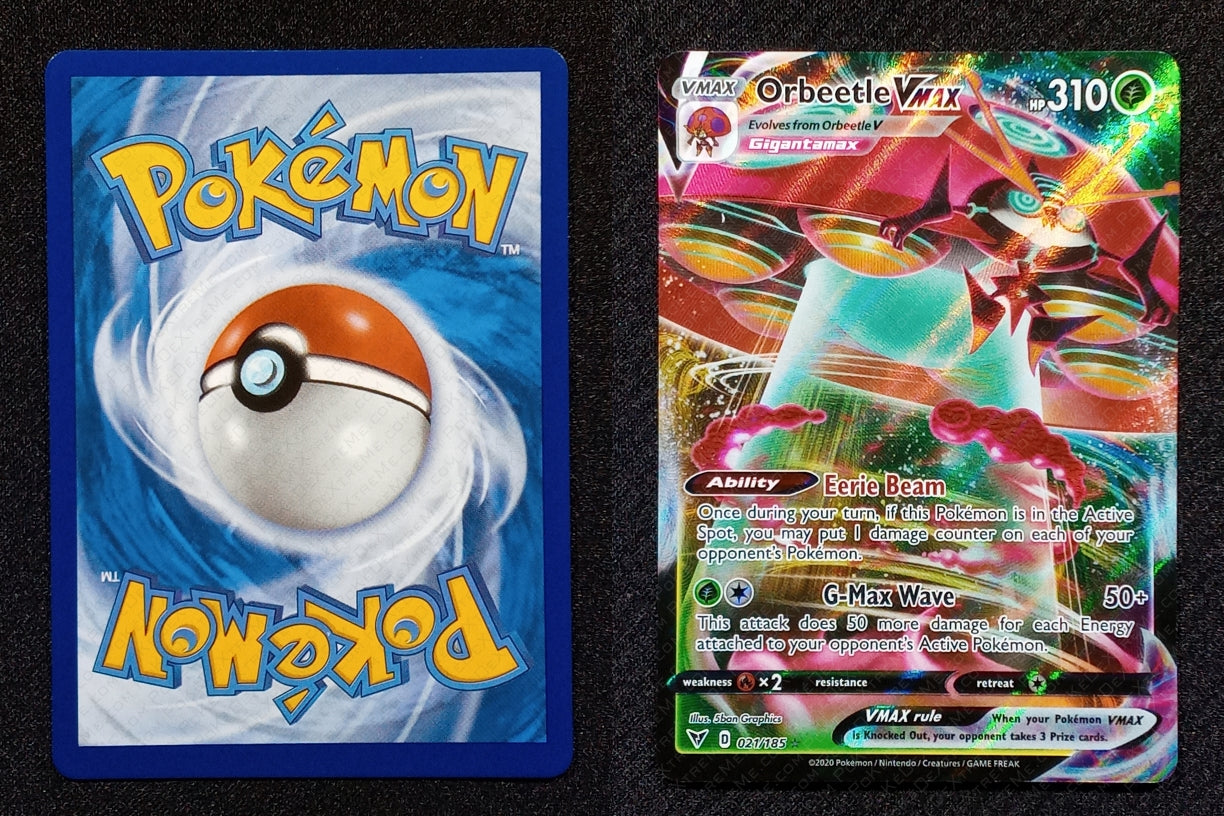 021/185 Orbeetle Vmax {Full Art Holo}