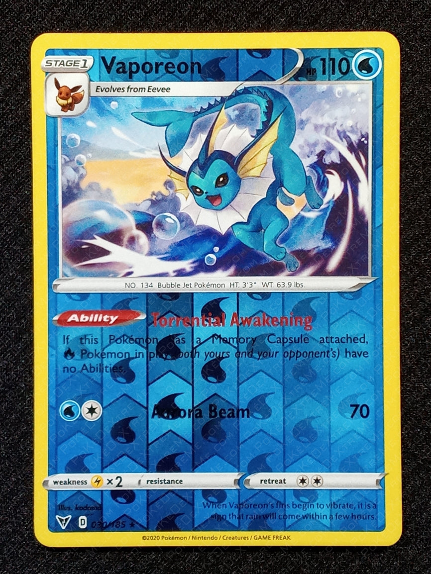 030/185 Vaporeon {Reverse Holo}