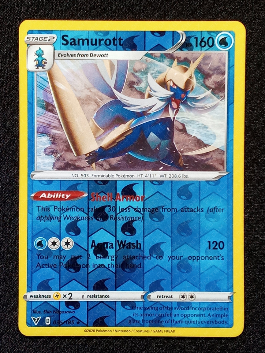 035/185 Samurott {Reverse Holo}