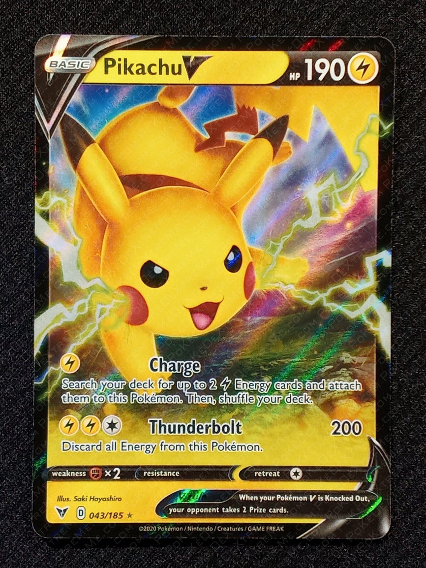 043/185 Pikachu V {Full Art Holo}