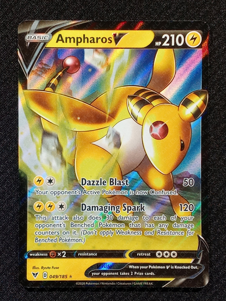049/185 Ampharos V {Full Art Holo}