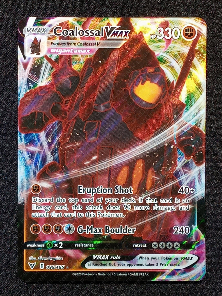 099/185 Coalossal Vmax {Full Art Holo}