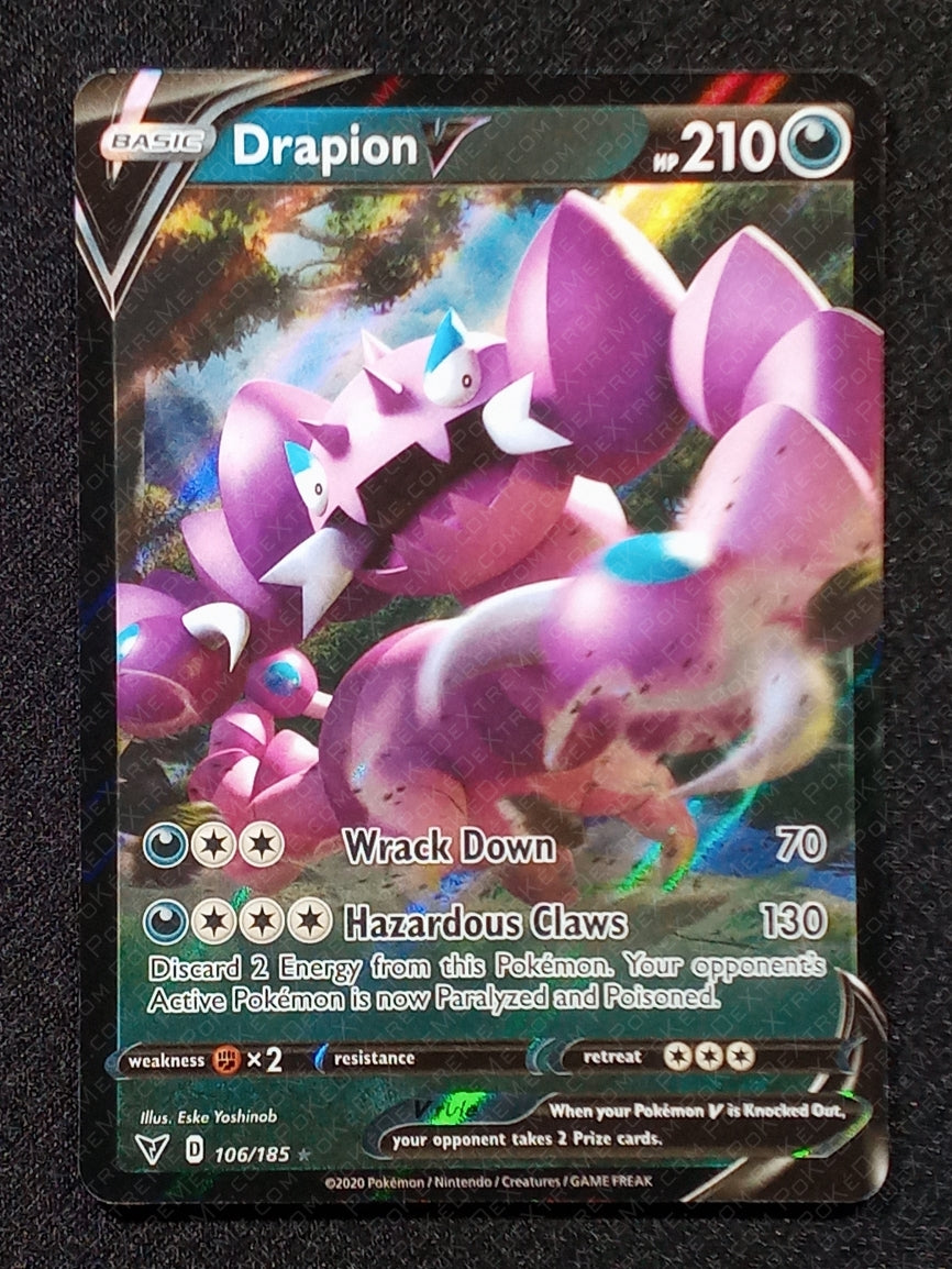 106/185 Drapion V {Full Art Holo}