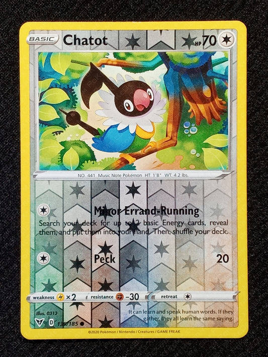 139/185 Chatot {Reverse Holo}