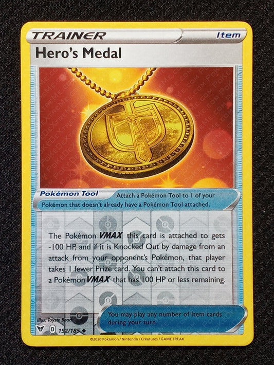 152/185 Hero's Medal {Reverse Holo}