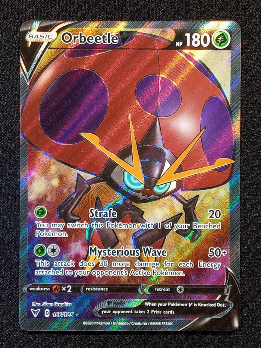 166/185 Orbeetle V {Full Art Holo}