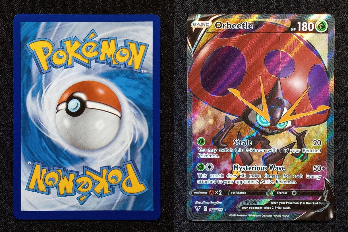 166/185 Orbeetle V {Full Art Holo}