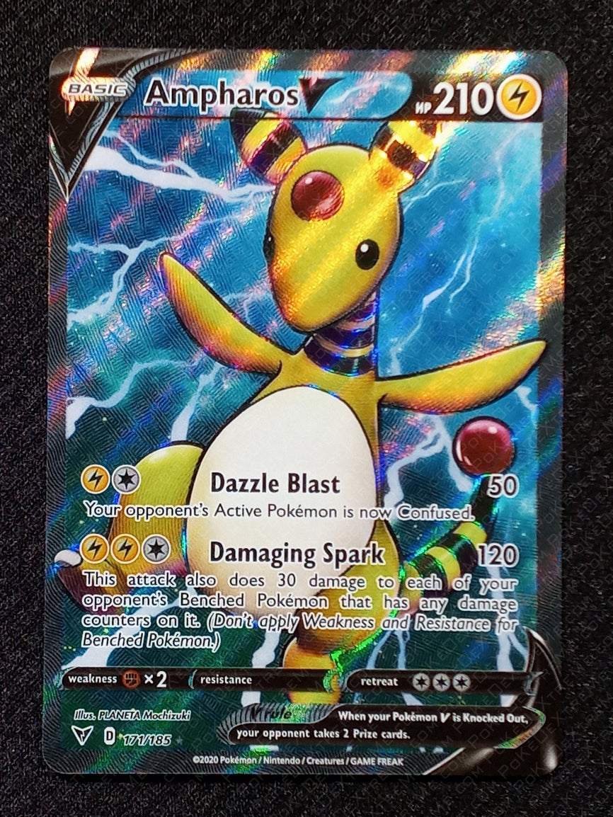 171/185 Ampharos V {Full Art Holo}