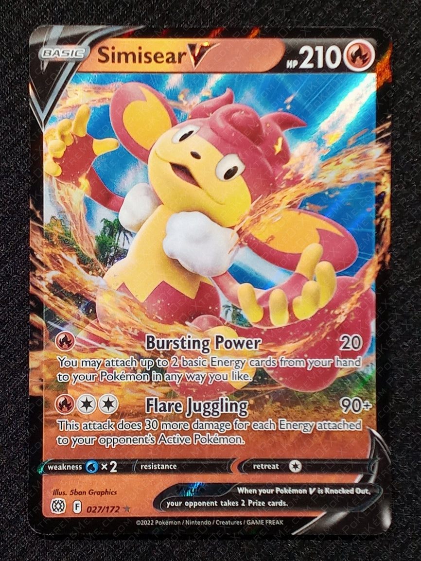 027/172 Simisear V {Full Art Holo}