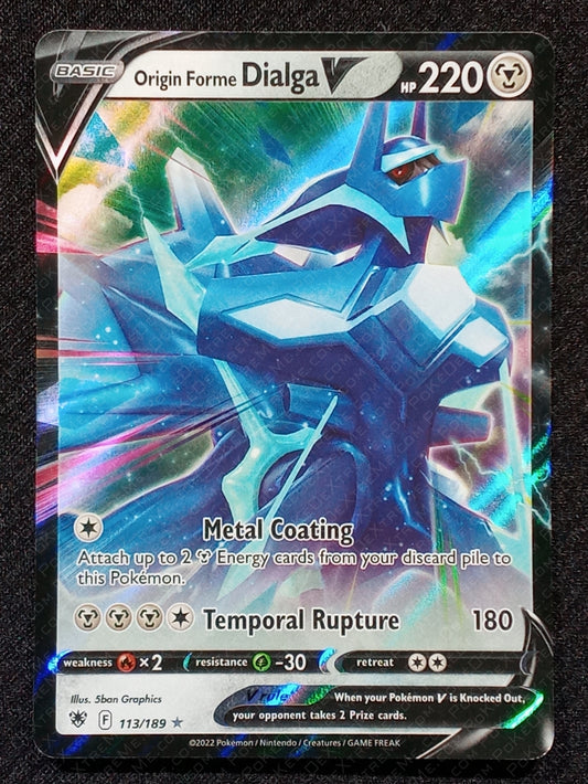 113/189 Origin Forme Dialga V {Full Art Holo}
