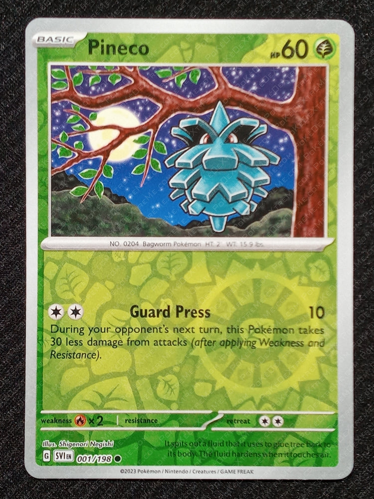 001/198 Pineco {Reverse Holo}