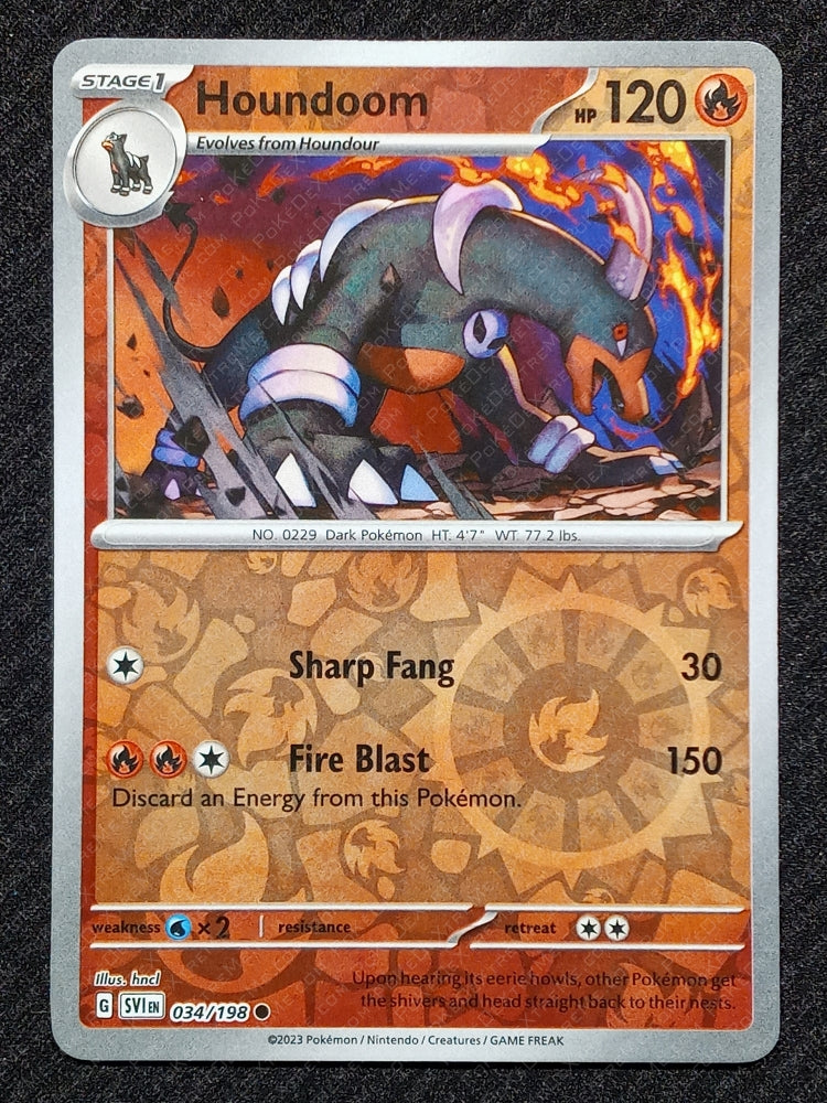 034/198 Houndoom {Reverse Holo}