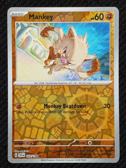 107/198 Mankey {Reverse Holo}