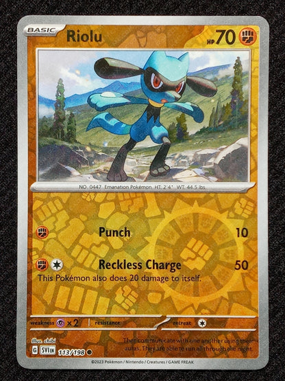 113/198 Riolu {Reverse Holo}