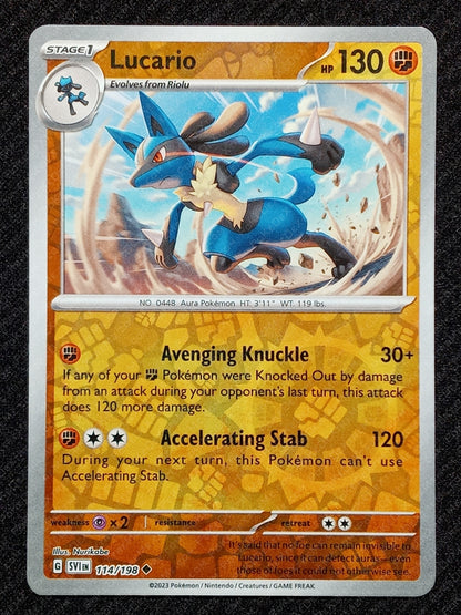 114/198 Lucario {Reverse Holo}