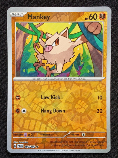 106/193 Mankey {Reverse Holo}