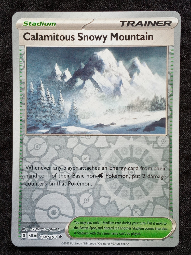 174/193 Calamitous Snowy Mountain {Reverse Holo}
