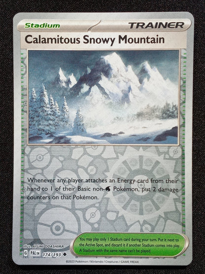 174/193 Calamitous Snowy Mountain {Reverse Holo}