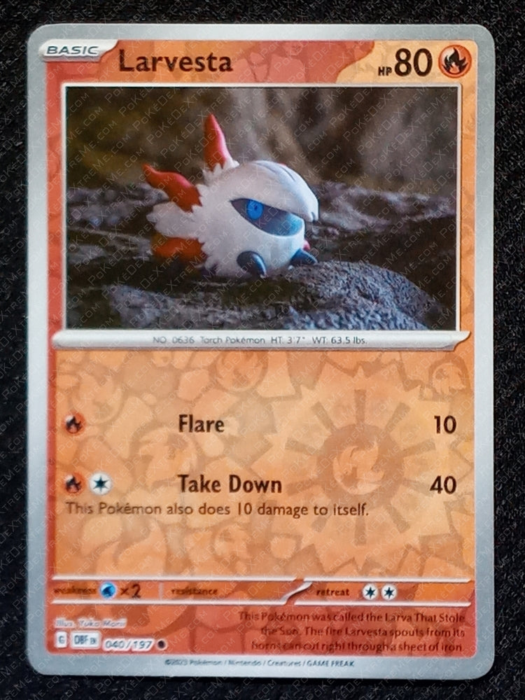 040/197 Larvesta {Reverse Holo}
