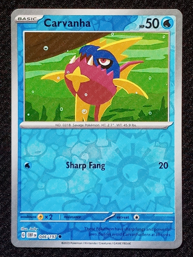046/197 Carvanha {Reverse Holo}