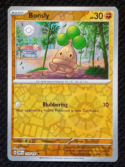 110/197 Bonsly {Reverse Holo}