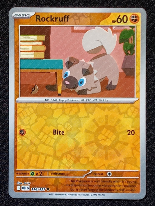 116/197 Rockruff {Reverse Holo}