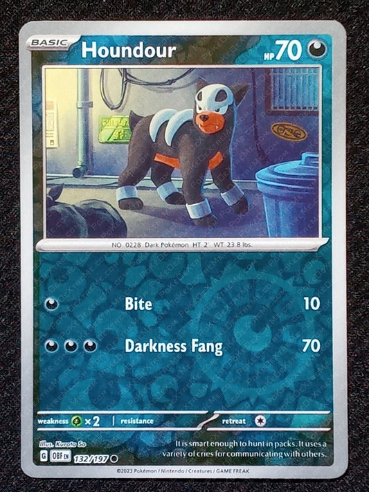 132/197 Houndour {Reverse Holo}