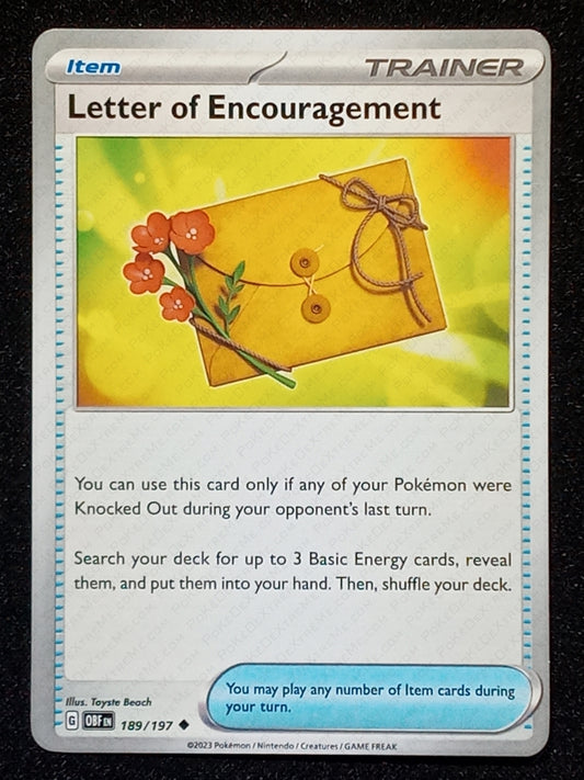 189/197 Letter of Encouragement