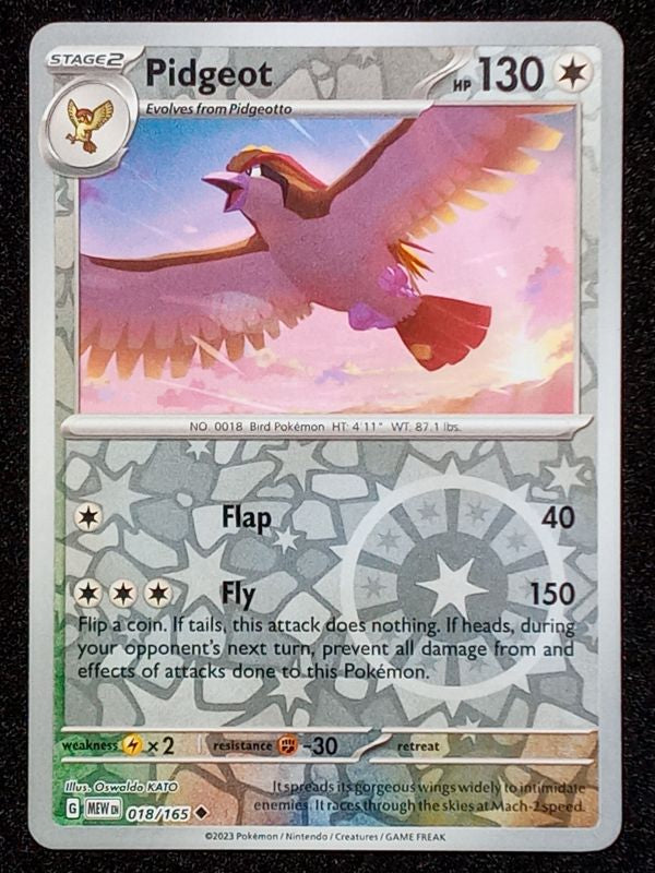 018/165 Pidgeot {Reverse Holo}