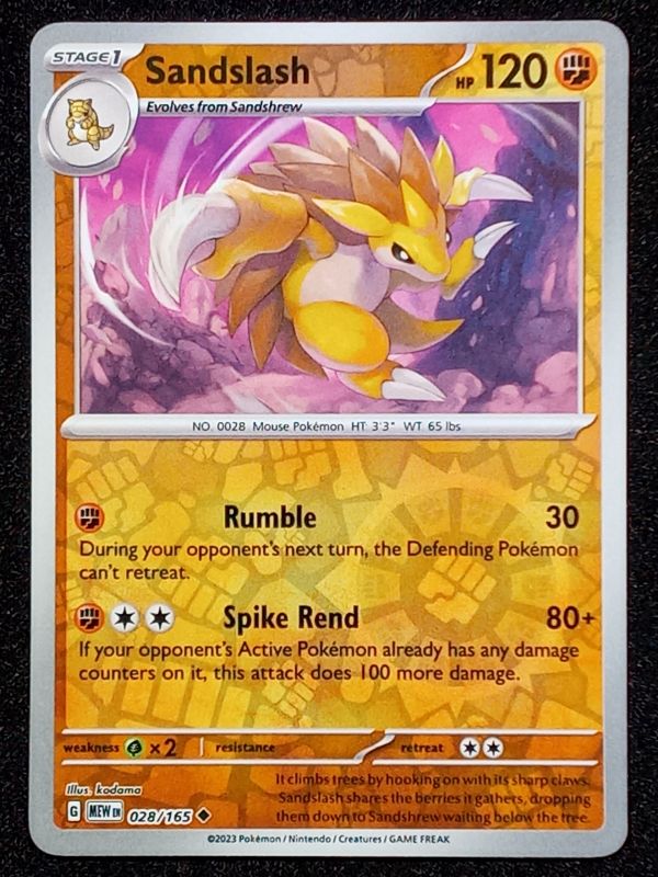 028/165 Sandslash {Reverse Holo}