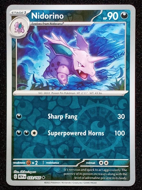 033/165 Nidorino {Reverse Holo}
