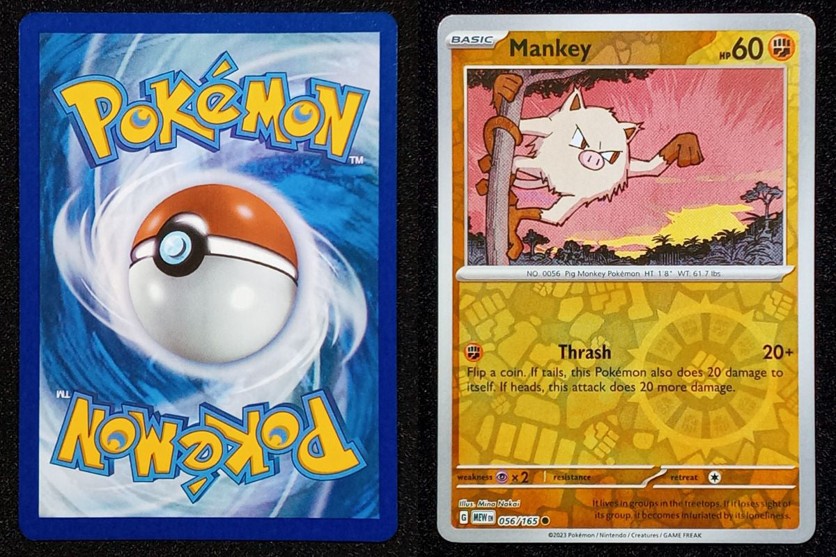 056/165 Mankey {Reverse Holo}